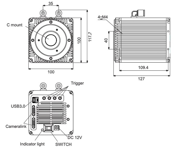 Dhyana 95V2 Structure (unit: mm)